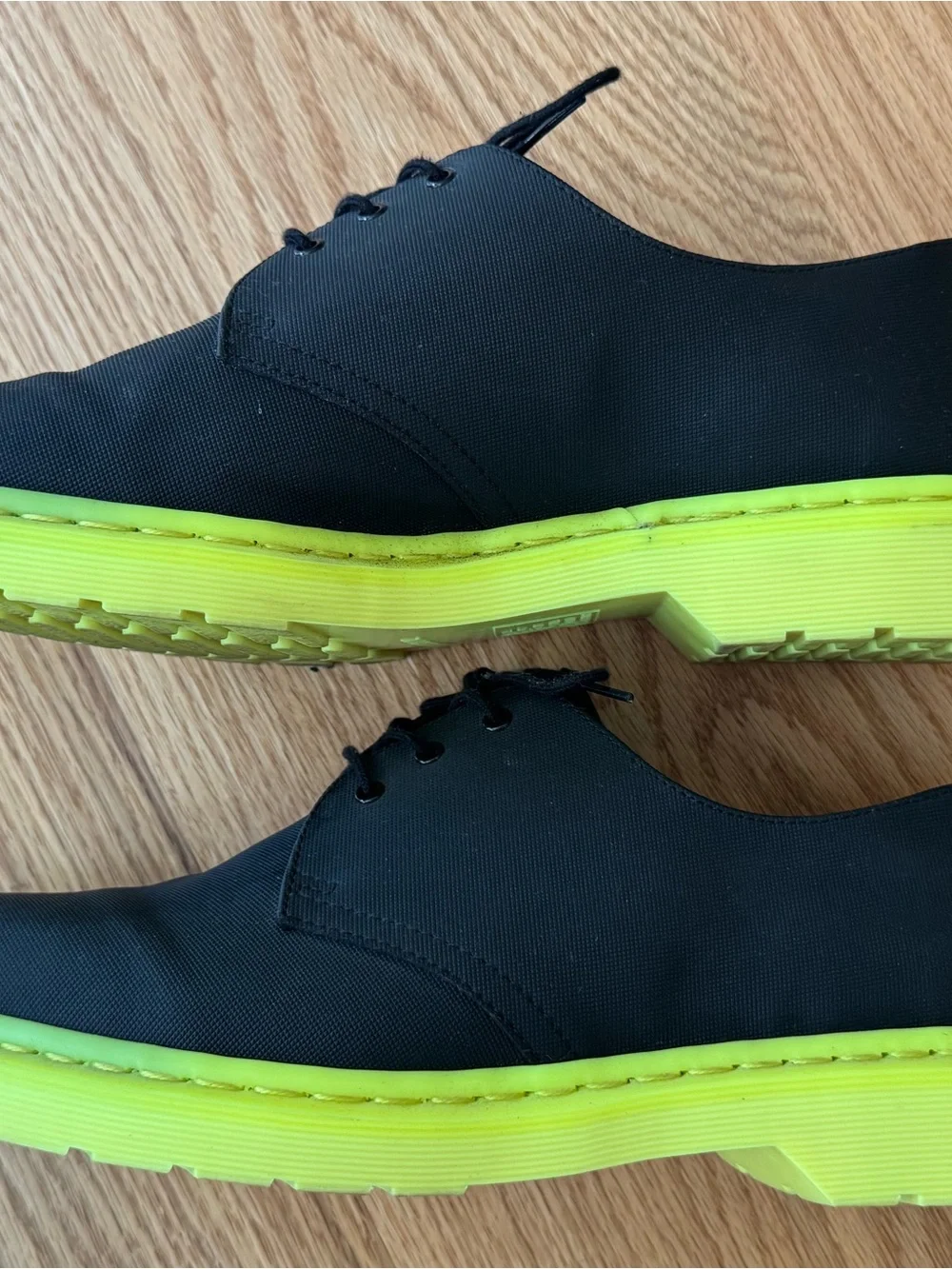 Dr. Martens 1461 Ajax Black / Neon Green Sole - Men's US 13 (Rare!)